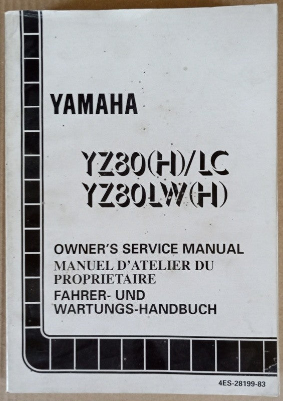 Manuel atelier Yamaha YZ80 (H)/LC LW(H) 1996 - ref.00039