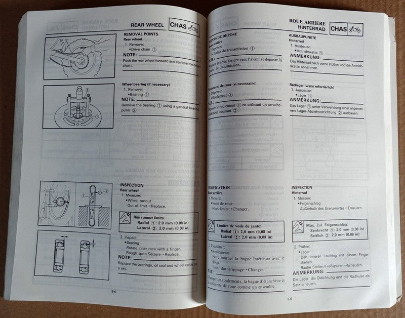 Manuel atelier Yamaha YZ80 (E)/LC 1993 - ref.00070