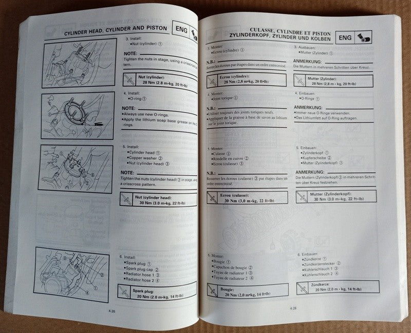 Manuel atelier Yamaha YZ 80 (G)/LC-LW(G) 1995 - ref.00071