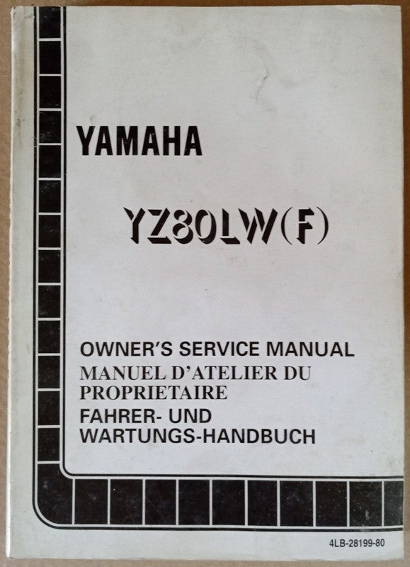 Manuel atelier Yamaha YZ 80 LW(F) 1994 - ref.00093