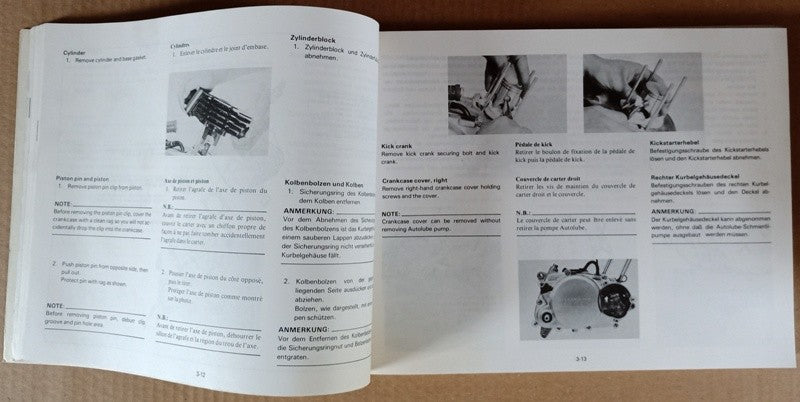 Manuel atelier Yamaha RX 80 SE 1982 - ref.00134