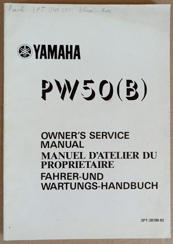 Manuel atelier Yamaha PW50 (B) 1990 - ref.00152