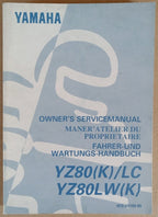 Manuel atelier Yamaha YZ 80 (K)/LC-LW(K) 1998 - ref.00159
