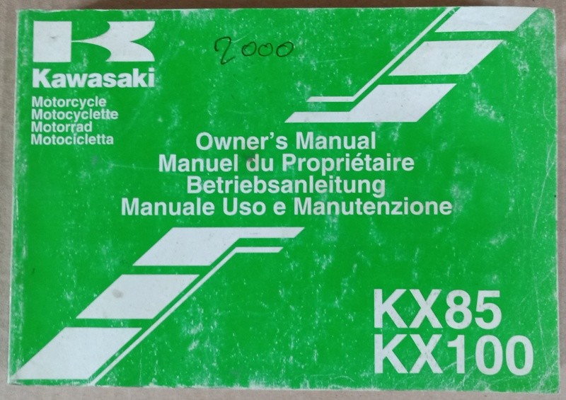 Manuel du propiétaire Kawasaki KX 85, KX 100 2001 - ref.00229