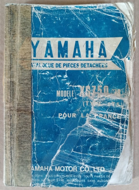 Parts list Yamaha 750 XS type 1T5 1978 - ref.00239