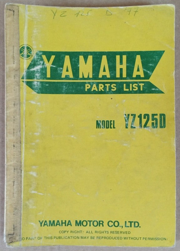 Parts list Yamaha YZ 125 (D) 1977 - ref.00276
