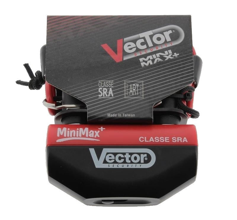 Antivol bloque-disque VECTOR Minimax+ SRA avec support moto
