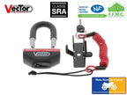 Antivol bloque-disque VECTOR Minimax+ SRA avec support moto