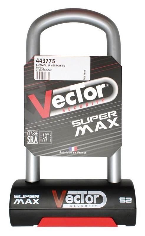 Antivol U VECTOR Super Max S2 - SRA - 85x200 mm intérieur