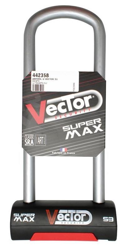 Antivol U VECTOR Super Max S3 - SRA - 85x270 mm intérieur