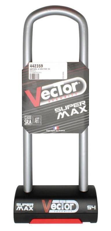 Antivol U VECTOR Super Max S4 - SRA - 85x310 mm intérieur