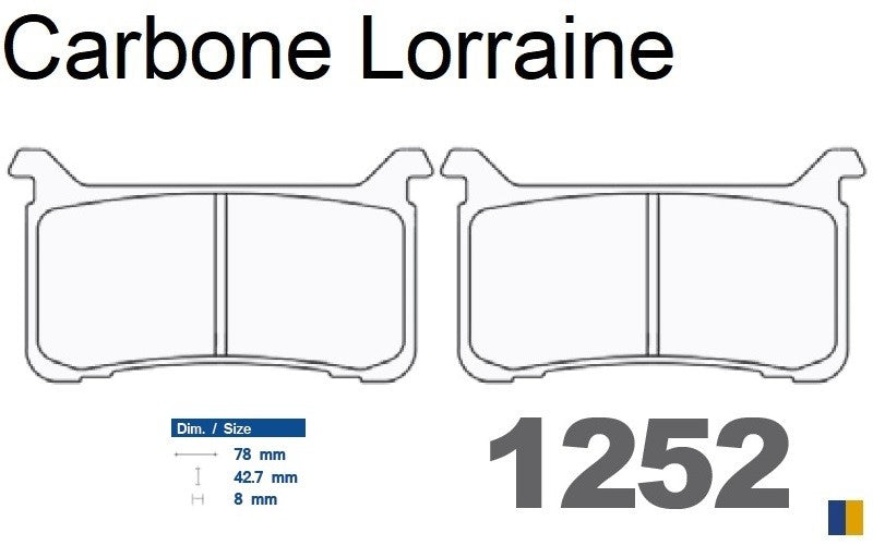 Plaquettes de frein Carbone Lorraine type 1252 XBK5