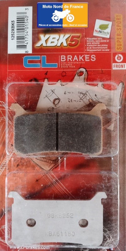 Plaquettes de frein Carbone Lorraine type 1252 XBK5