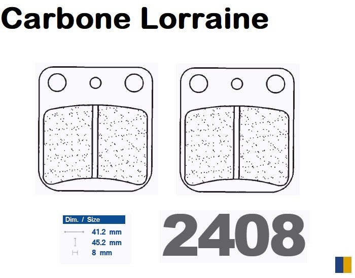 Plaquettes de frein Carbone Lorraine type 2408 RX3