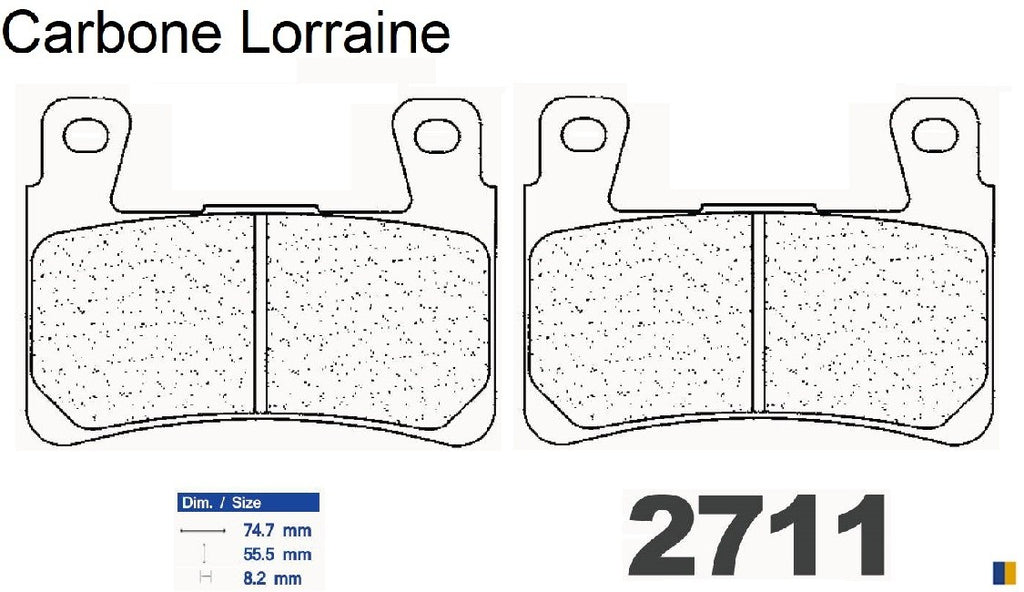 Plaquettes de frein Carbone Lorraine racing type 2711 C55