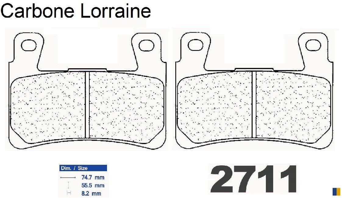 Plaquettes de frein Carbone Lorraine racing type 2711 C55