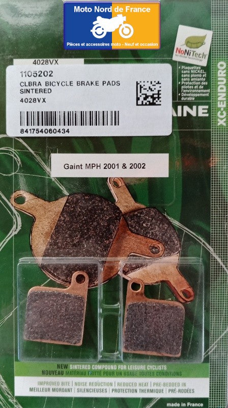 Plaquettes de frein Carbone Lorraine type 4028VX
