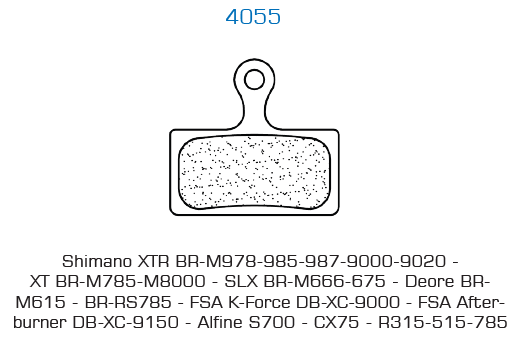 Plaquettes de frein Carbone Lorraine type 4055VX