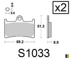 Plaquettes de frein Sifam métal-fritté type S1033N