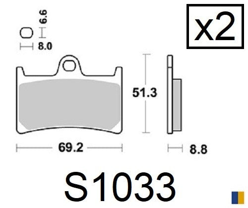 Plaquettes de frein Sifam métal-fritté type S1033N