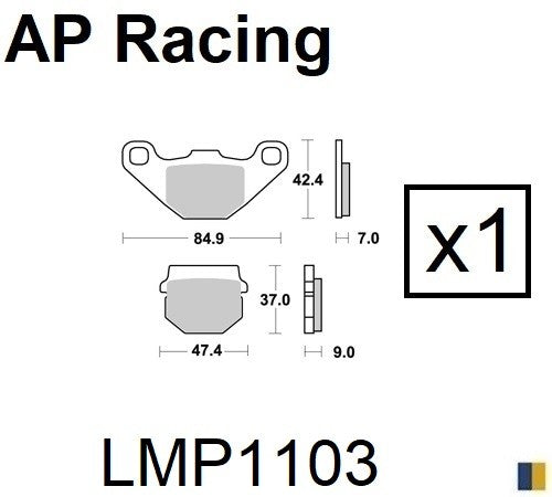 Plaquettes de frein AP Racing type LMP1103SC scooter