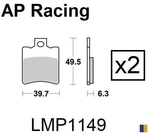 Plaquettes de frein AP Racing type LMP1149SC scooter