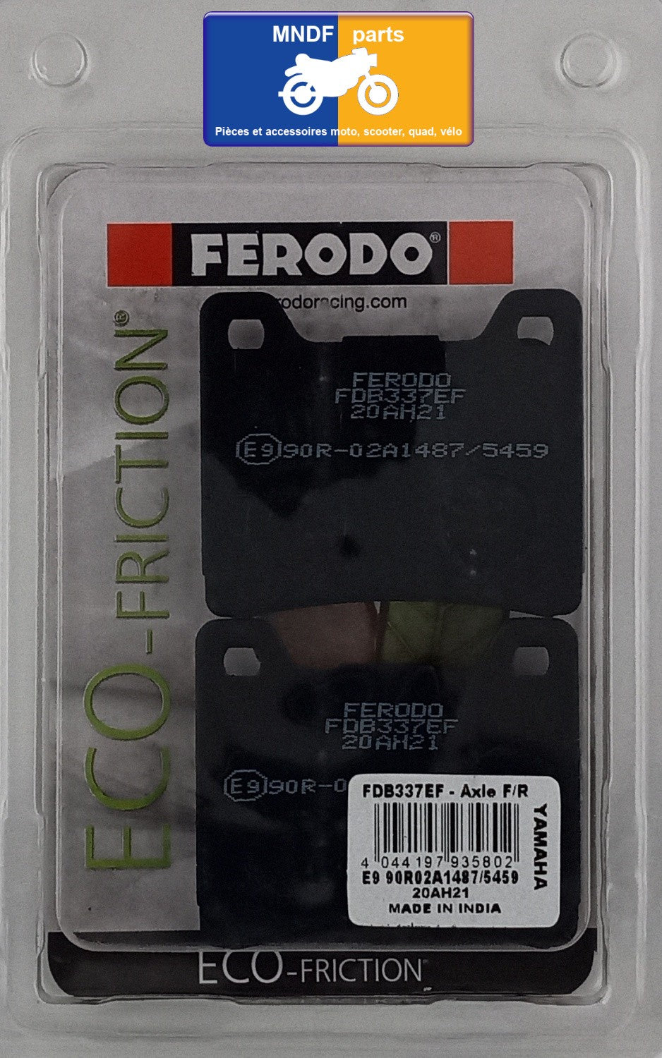Plaquettes de frein Ferodo semi-métal type FDB337EF