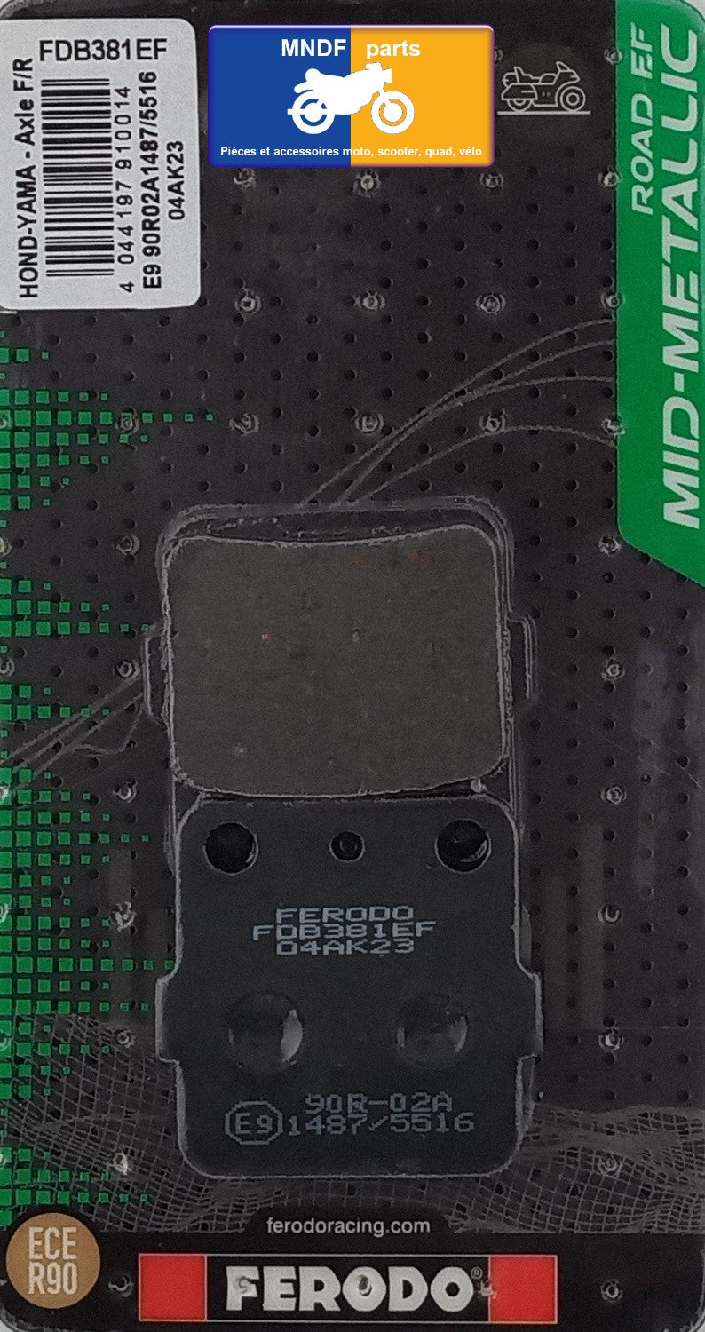 Plaquettes de frein Ferodo semi-métal type FDB381EF