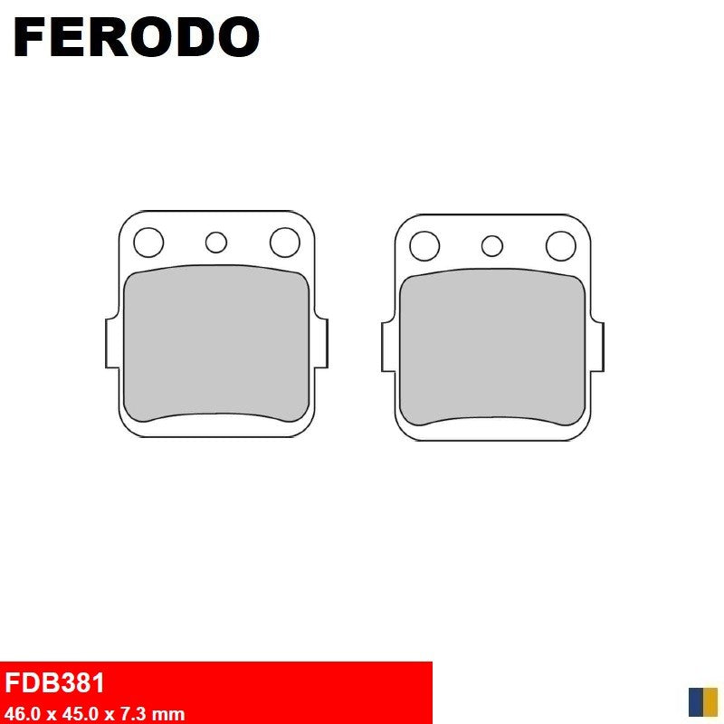 Plaquettes de frein Ferodo semi-métal type FDB381EF