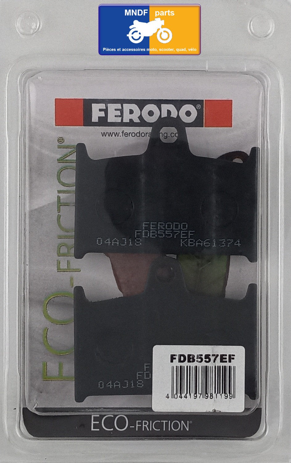 Plaquettes de frein Ferodo semi-métal type FDB557EF