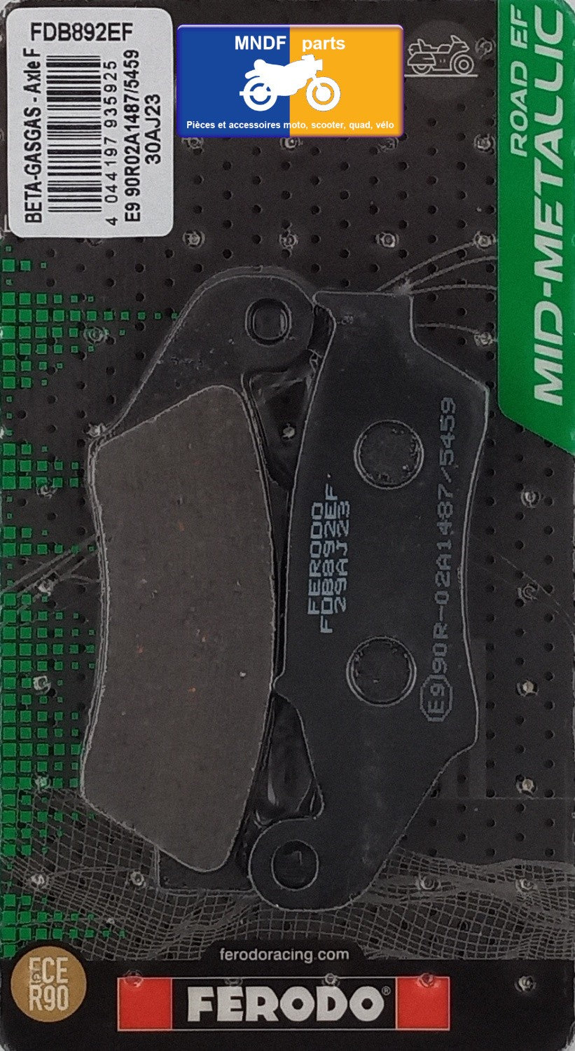 Plaquettes de frein Ferodo semi-métal type FDB892EF