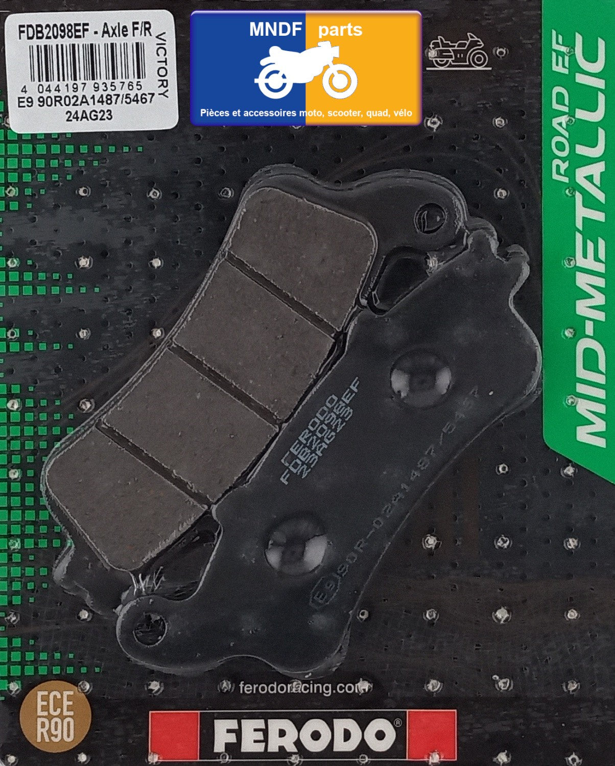 Plaquettes de frein Ferodo semi-métal type FDB2098EF