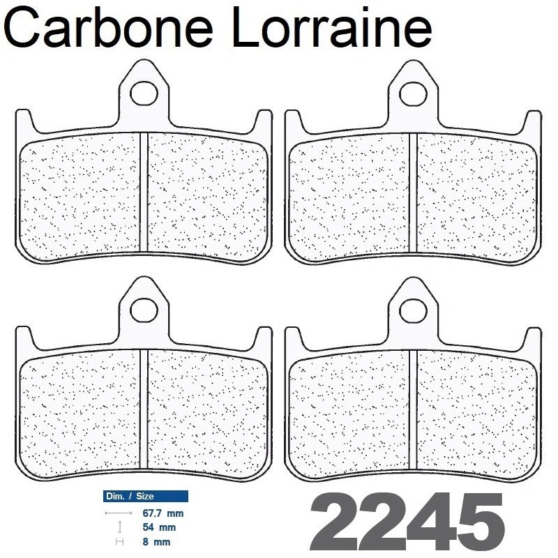 Plaquettes Carbone Lorraine de frein avant - Honda NSR 250 RJ 1988+