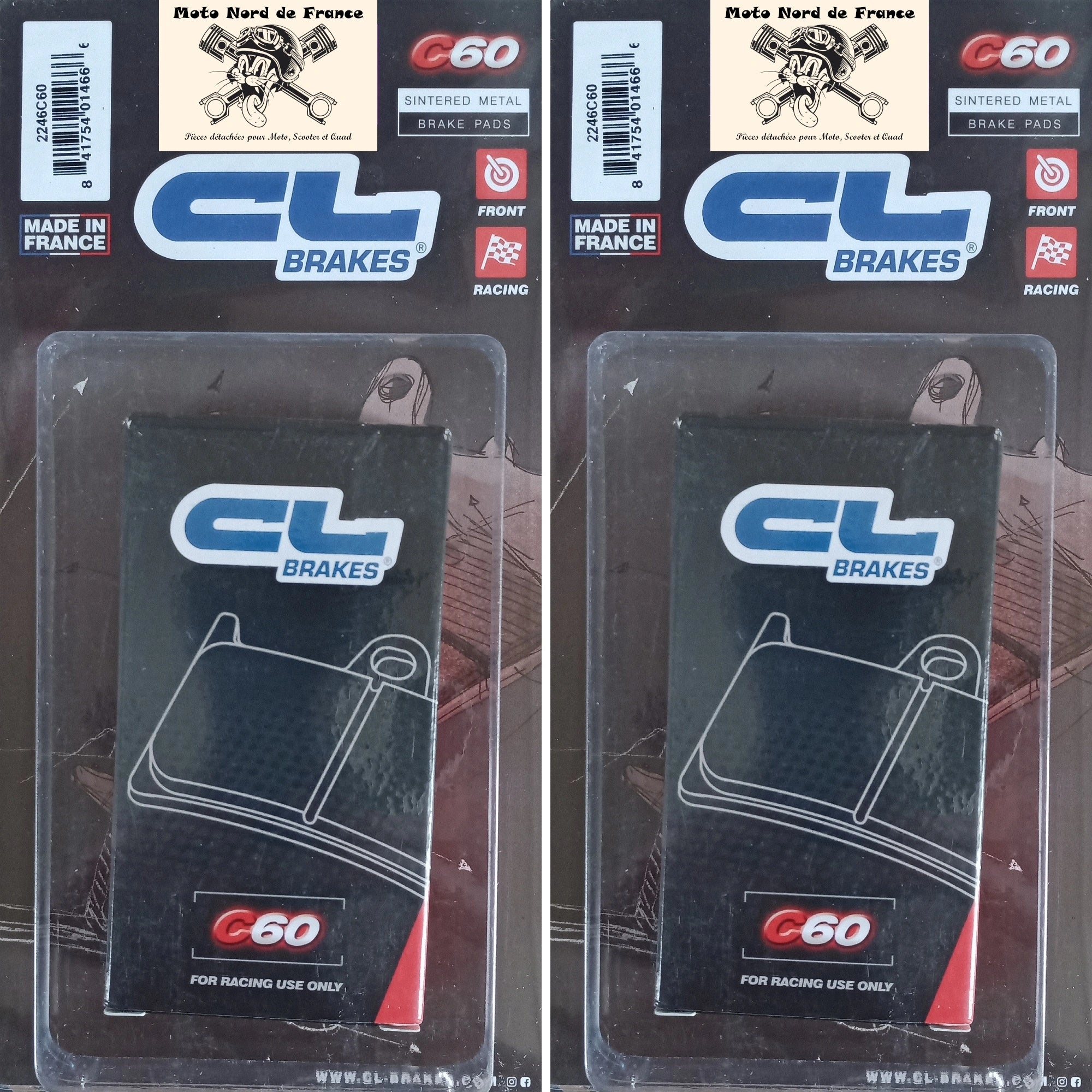 2 jeux de plaquettes Carbone Lorraine type 2246 C60