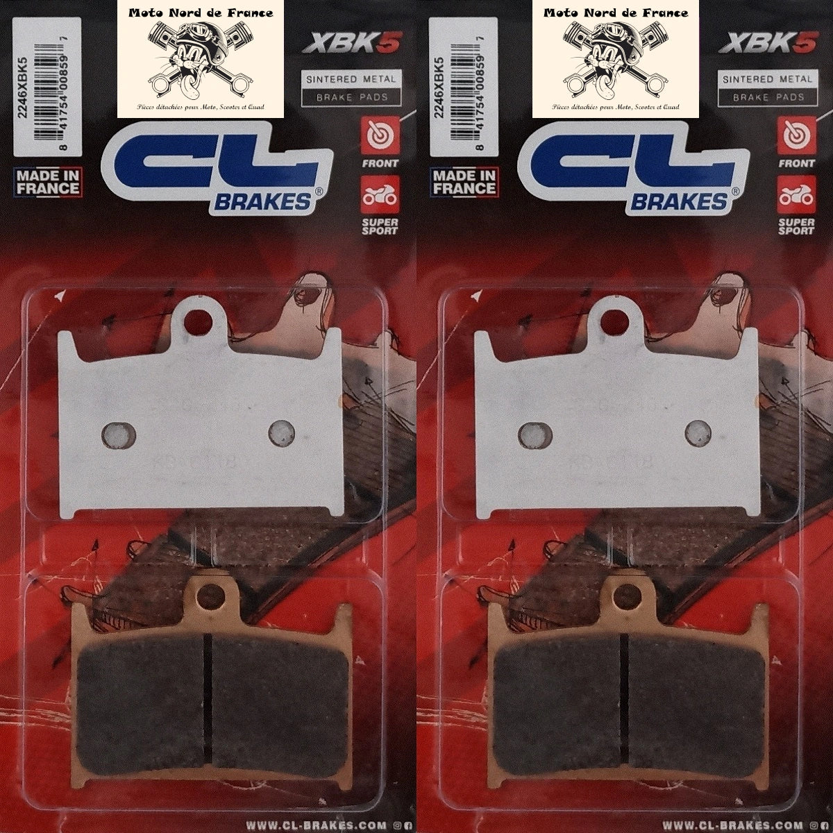 Plaquettes Carbone Lorraine de frein avant - Triumph 600 TT 2000-2003