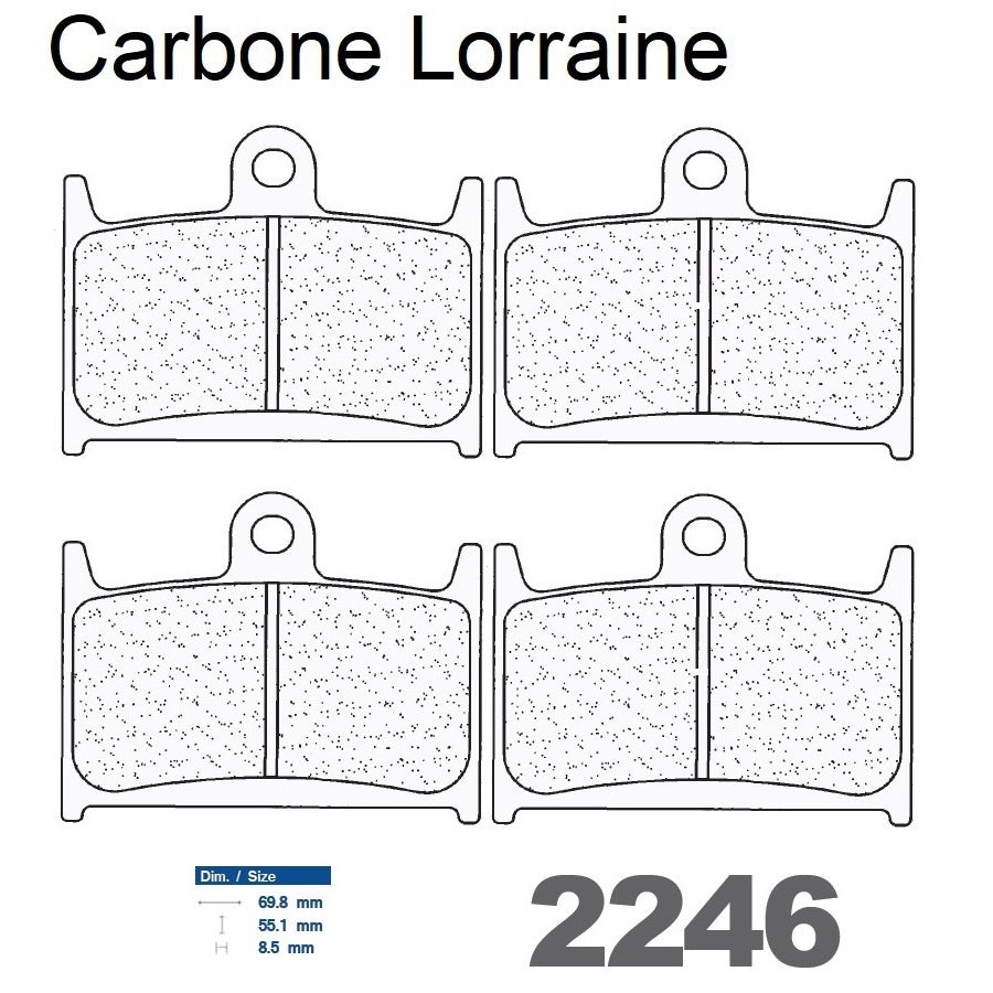 Plaquettes racing Carbone Lorraine de frein avant - Yamaha FZR 750 R (OW01) 1989-1992