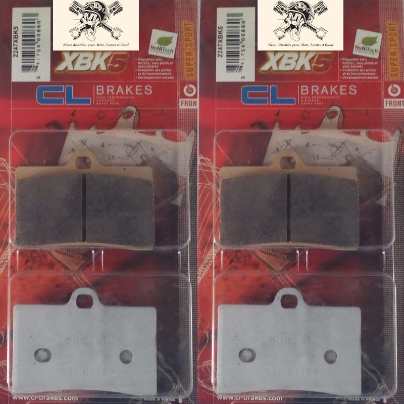Plaquettes Carbone Lorraine de frein avant - Voxan 1000 Café-Racer / Roadster 2002-2005
