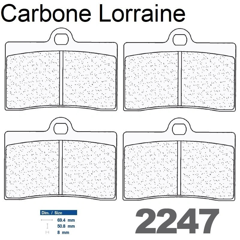 Plaquettes racing Carbone Lorraine de frein avant - Ducati 916 SP / Strada / Senna 1994-1997