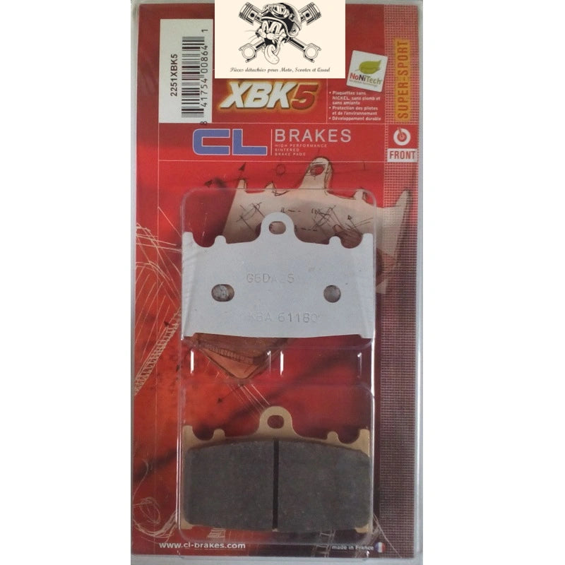 Plaquettes de frein Carbone Lorraine type 2251 XBK5