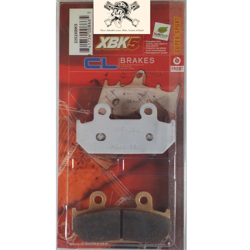 Plaquettes de frein Carbone Lorraine type 2252 XBK5