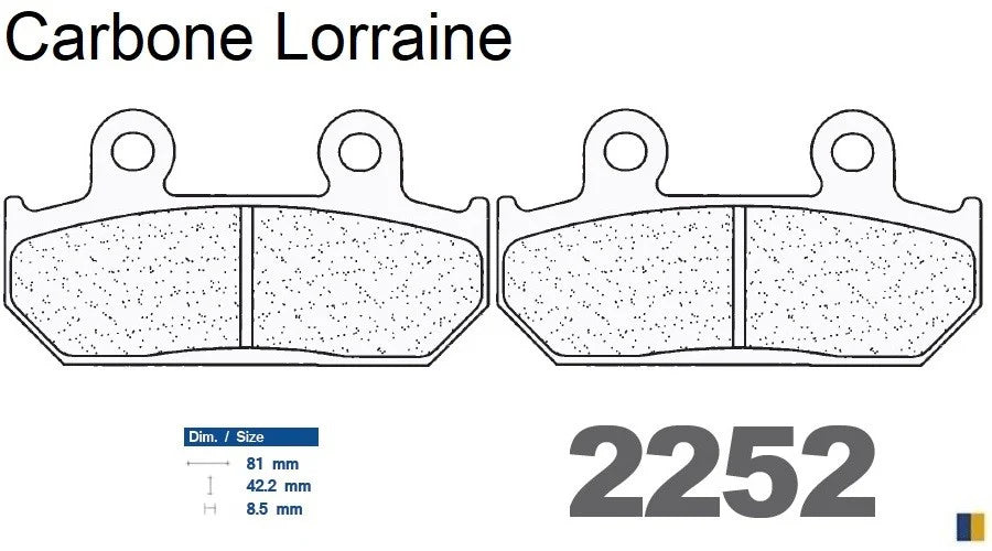 Carbon Lorraine front brake pads - Honda VT 600 C Shadow 1989-1991