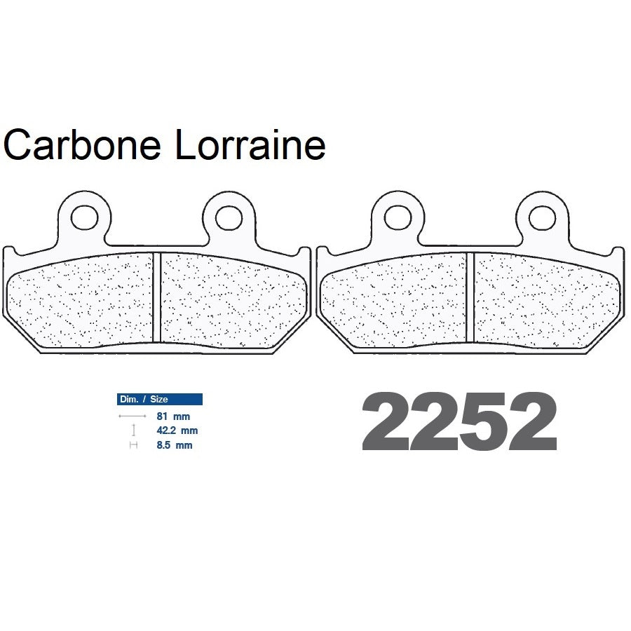Plaquettes de frein Carbone Lorraine type 2252