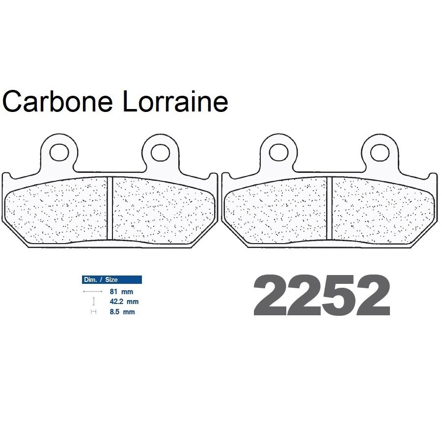 Plaquettes de frein Carbone Lorraine type 2252 XBK5