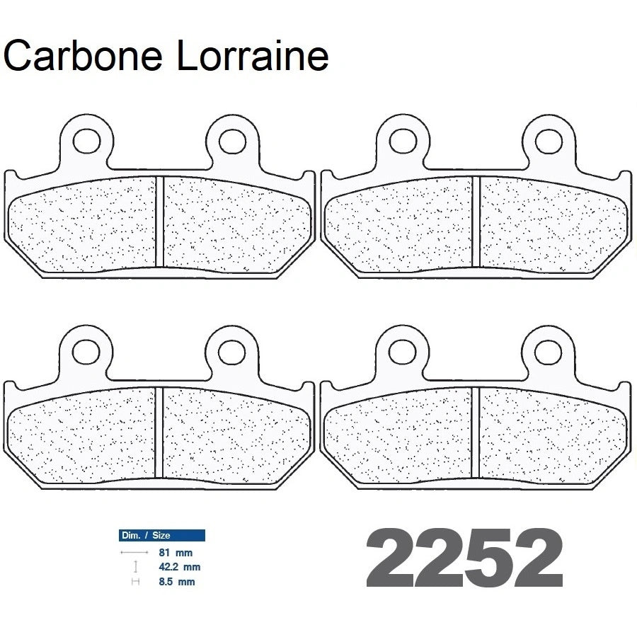 Plaquettes racing Carbone Lorraine de frein avant - Honda CBR 600 F2 /Supersport 1991-1994