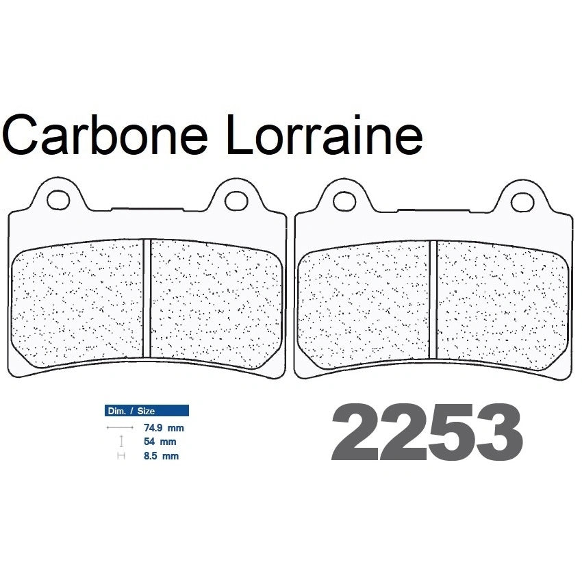 Plaquettes de frein Carbone Lorraine type 2253