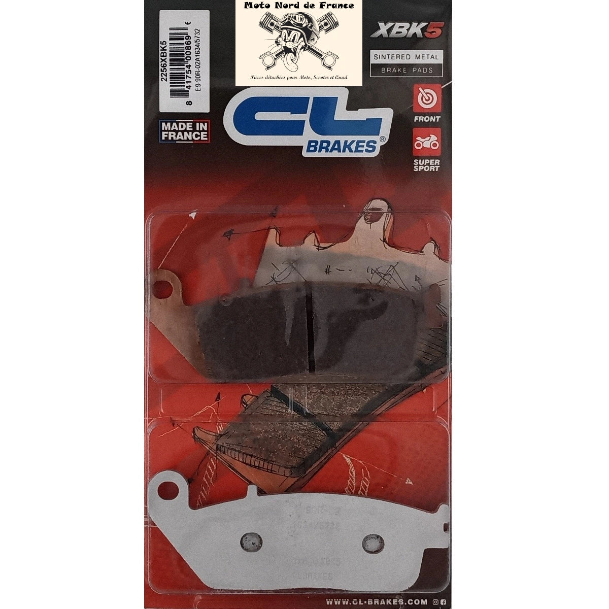 Plaquettes de frein Carbone Lorraine type 2256 XBK5