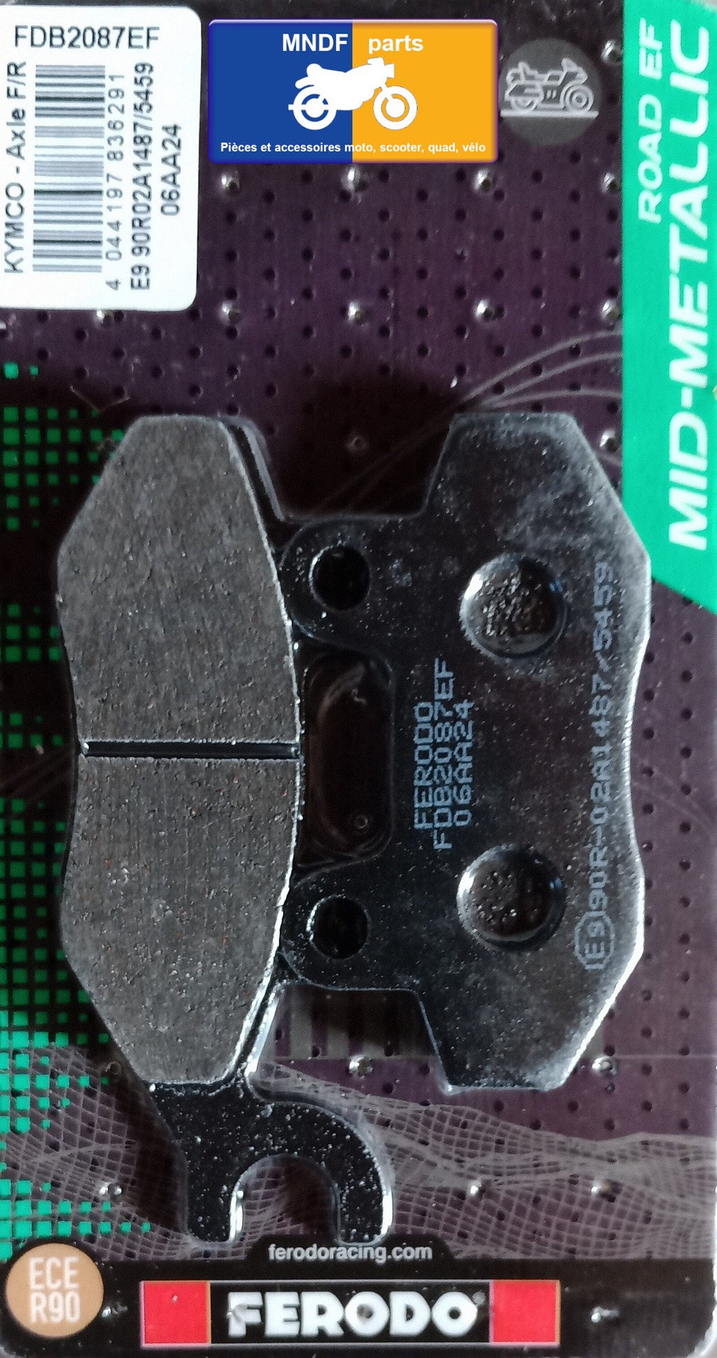 Plaquettes de frein Ferodo semi-métal type FDB2087EF