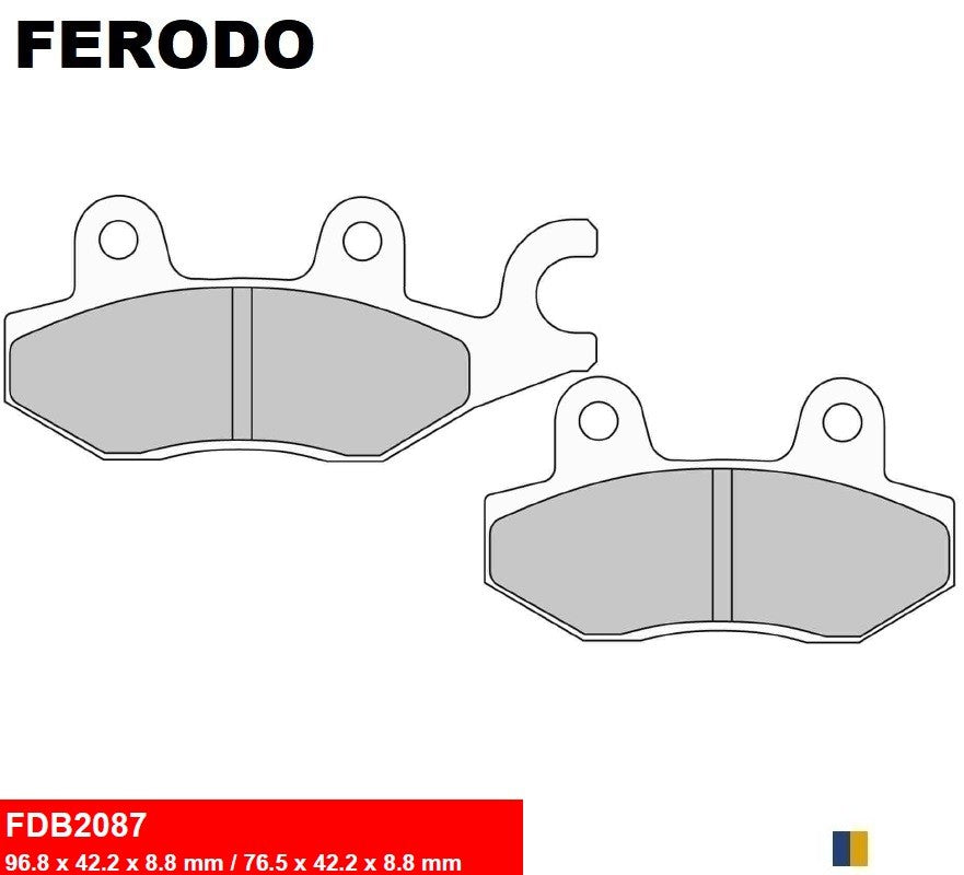 Plaquettes de frein Ferodo semi-métal type FDB2087EF