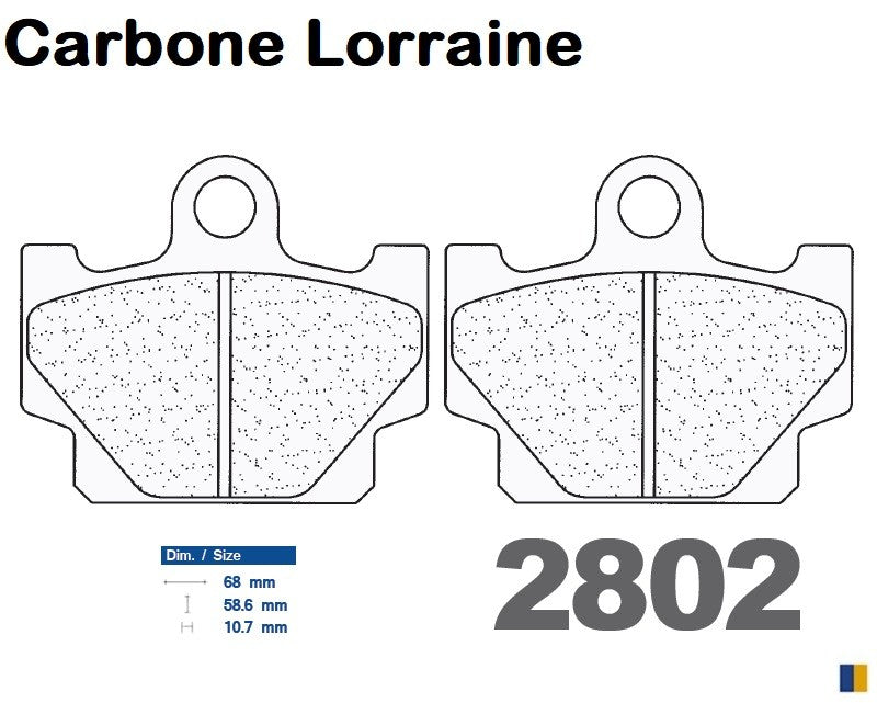 Plaquettes de frein Carbone Lorraine type 2802 S4