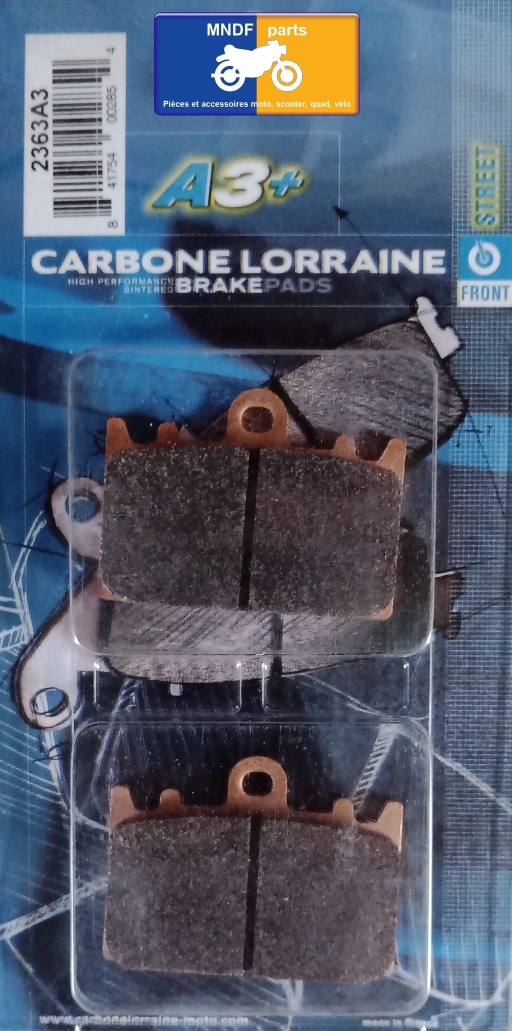 Plaquettes de frein Carbone Lorraine type 2363 A3+